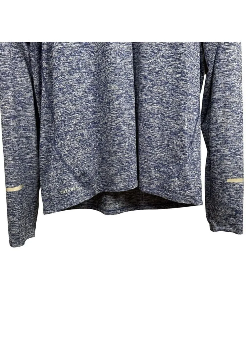 Nike Dri-Fit Blue Quarter Zip Long Sleeve Pullover Men's Large‎
